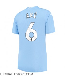 Günstige Manchester City Nathan Ake #6 Heimtrikot Damen 2023-24 Kurzarm